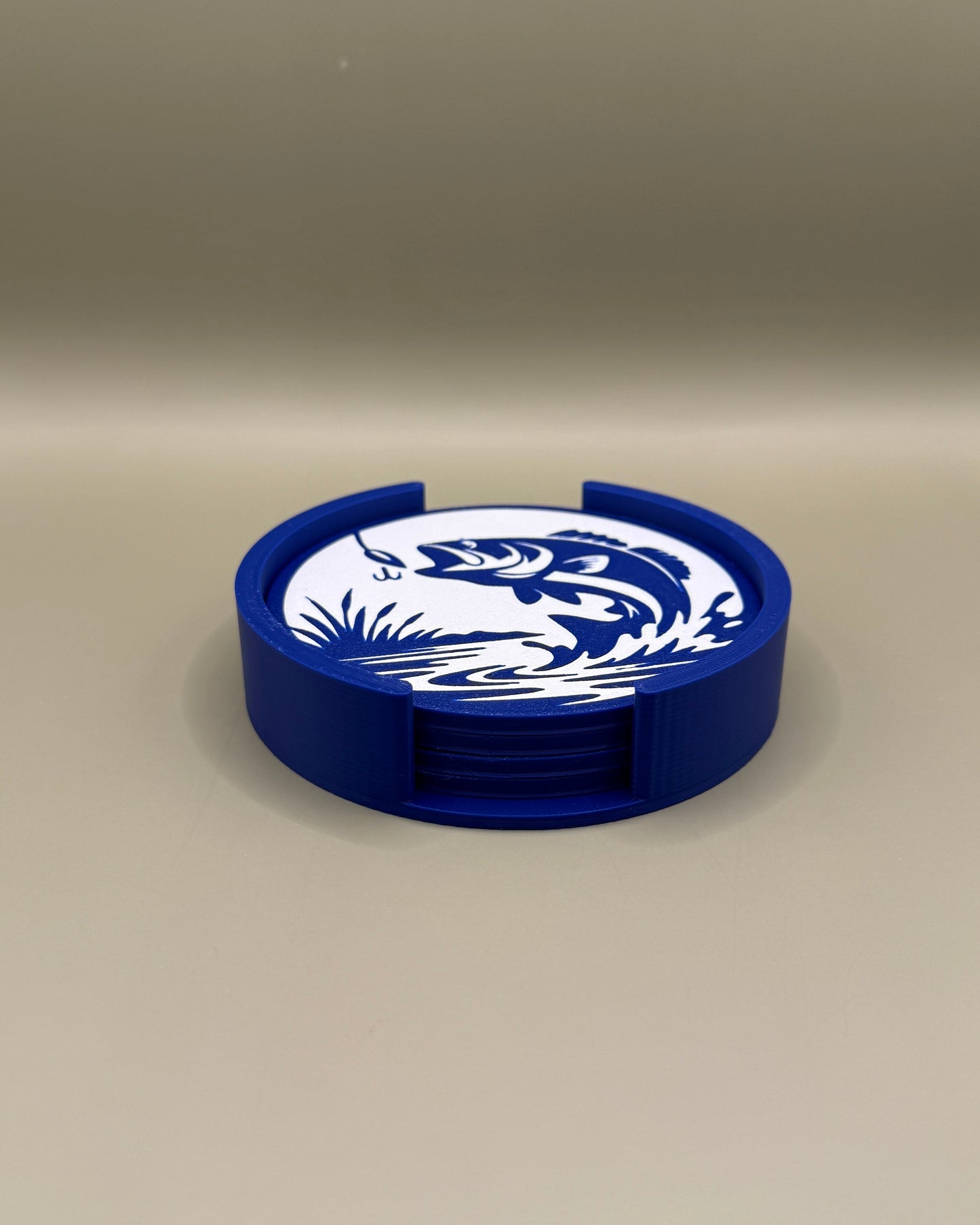 Fishing Coaster Set with Holder