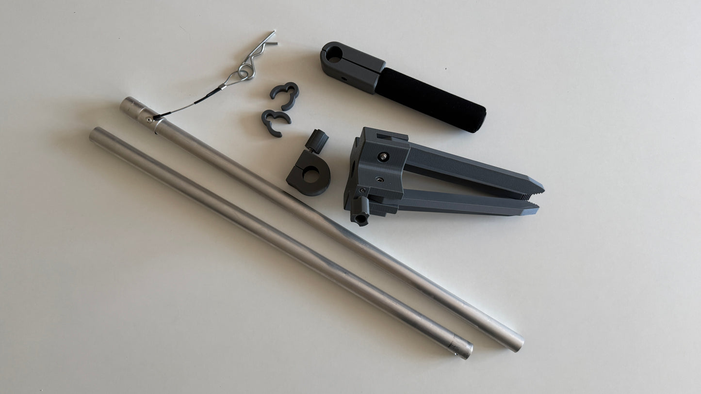 Winter Fishing Live Sonar Rotator (Full Kit With Aluminum Pole)